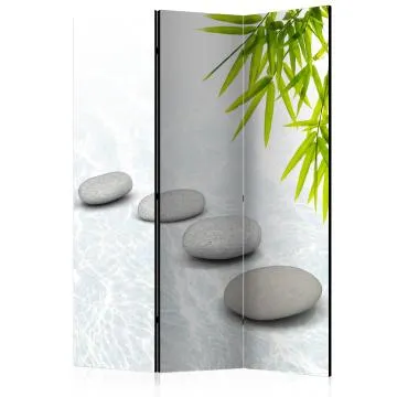 Parawan dwustronny Orient 135x172 cm 3-częściowy biały