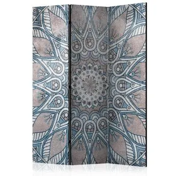 Parawan dwustronny Orient 135x172 cm 3-częściowy szary