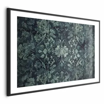 Plakat Ornamenty dywanowe 60x40 cm z ramą czarną z marginesem
