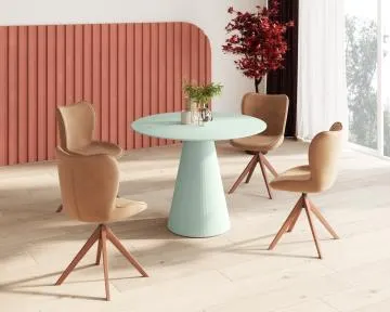 Stół okrągły PINETO 100x100 kaszmirowy mat
