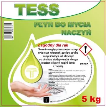 Płyn do mycia naczyń TESS 5L łagodny dla skóry