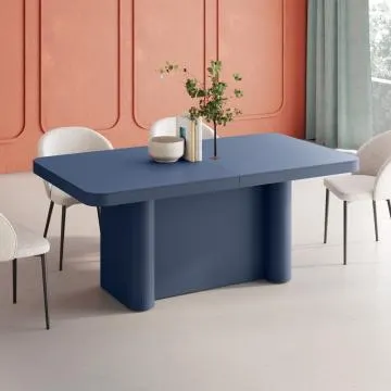 Stół rozkładany PORTOFINO 160(412)x100 granatowy mat