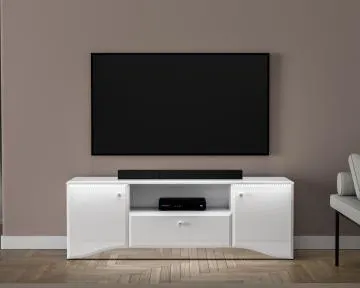 Szafka RTV BLANC 03 1D2S 160 biały połysk