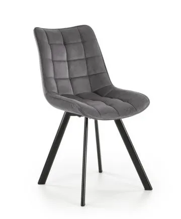 Krzesło tapicerowane K332 VELVET ciemno szare