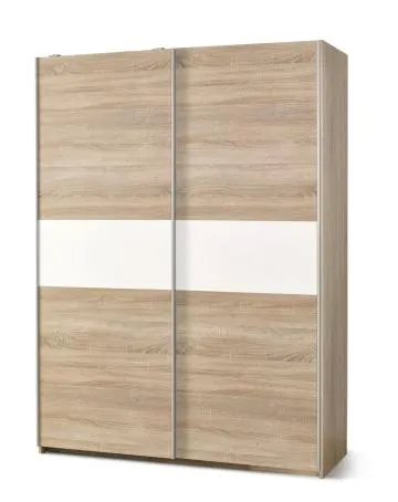 Szafa przesuwna LIMA S1 153cm dąb sonoma/biały połysk