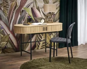 Biurko B51 dąb naturalny/czarne