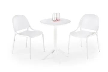 Stolik ogrodowy CALVO 60x60 biały z tworzywa PVC