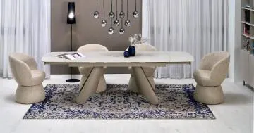 Stół rozkładany SALIX 180(260)x90 trawertyn/kaszmirowy
