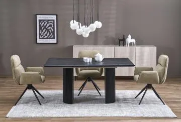 Stół rozkładany BOLERO 160(250)x90 czarny