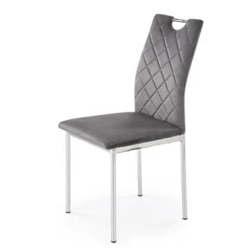 Krzesło tapicerowane K578 VELVET szare
