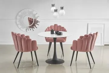 Krzesło tapicerowane K410 różowe