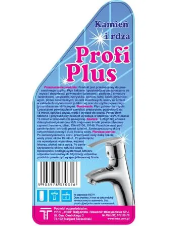 Płyn do usuwania kamienia i rdzy PROFI PLUS 0,75L dezynfekujący