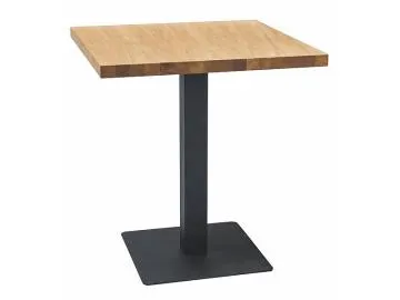 Stół PURO 60x60 dąb laminat/czarny