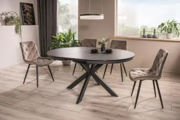 Krzesło tapicerowane RALPH VELVET ciemnobeżowe
