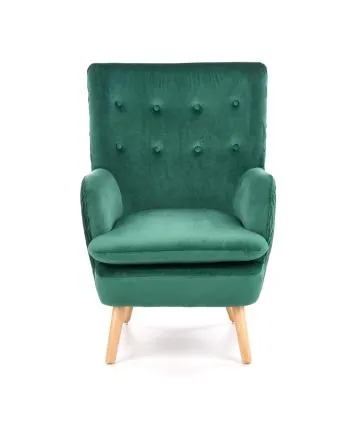 Fotel RAVEL VELVET ciemno zielony