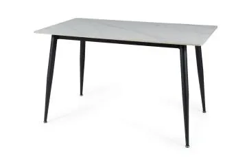 Stół RION 130x70 biały/czarny mat