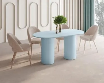 Stół ROSETO 150x80 niebieski mat