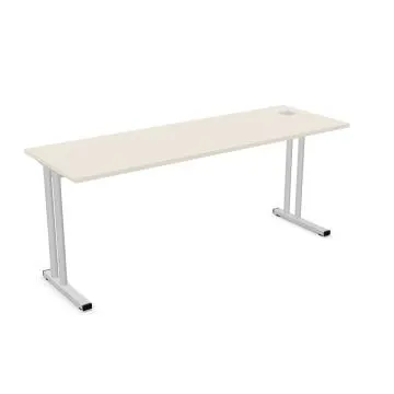 Biurko EASY SPACE C-LEG RC 180x60cm kaszmirowe