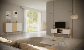 Komoda TORONTO 120 dąb artisan/biała