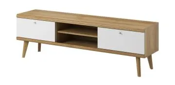 Szafka RTV VIVIERA 160 dąb/biała