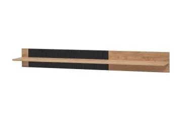 Półka wisząca ARON 160cm dąb ribbeck/czarny mat