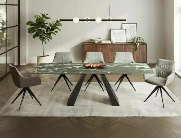 Stół rozkładany SALVADORE CERAMIC 160(240)x90 morski verde alpi