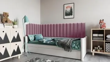 Zestaw 20 paneli tapicerowanych QUADRATTA 210x90x60 różowy