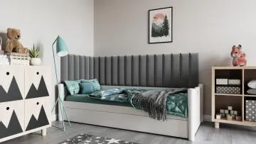 Zestaw 20 paneli tapicerowanych QUADRATTA 210x90x60 szary