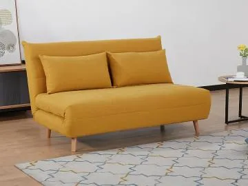 Sofa rozkładana z funkcją spania SPIKE II curry