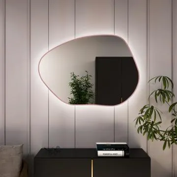 Lustro łazienkowe PALETTA LED 90x64cm kolor ramki do wyboru