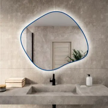 Lustro łazienkowe CLOUD COLORS LED 80x70cm kolor ramki do wyboru