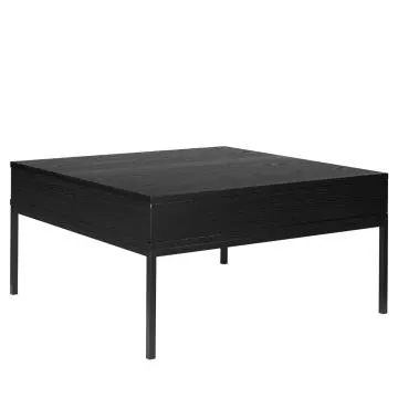 Stolik kawowy KRON 90x90 czarny dąb