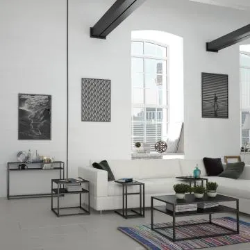 Ława SYMPHONY D 45x30 czarna