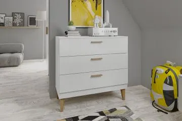 Komoda dla dzieci KUBI 100 biała