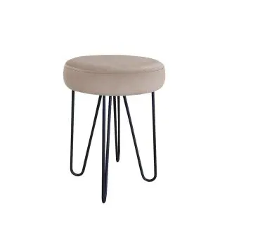 Taboret TORIN 2 MG VELVET szary