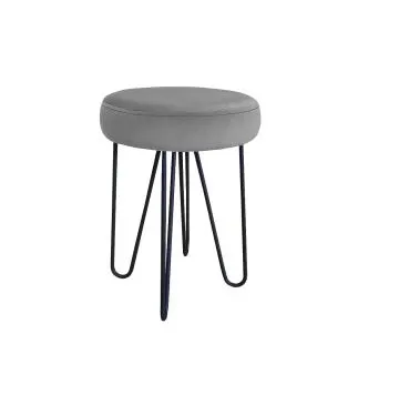 Taboret TORIN 2 MG VELVET ciemnoszary