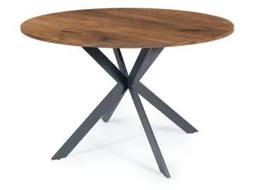 Stół okrągły TALIA II 90x90 orzech/czarny