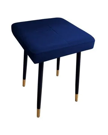 Taboret SQUARE 2 MG VELVET granatowy