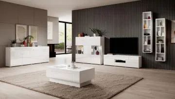 Komoda 210 TOLEDO 4D1S biała połysk