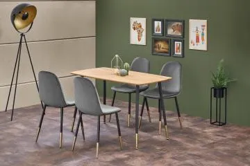 Krzesło tapicerowane K379 VELVET szare