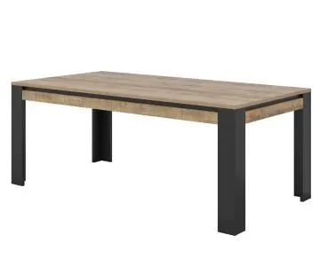 Stół prostokątny DADES 195x100 dąb samdal/czarny mat