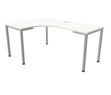 Biurko narożne EASY SPACE I-LEG LS 160x120cm białe