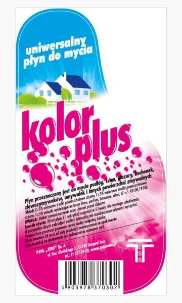 Płyn do mycia podłóg KOLOR PLUS 1L o zapachu kwiatowym uniwersalny