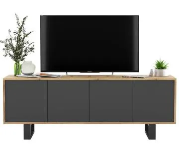 Szafka RTV NILA 7 dąb wotan/grafit mat 150