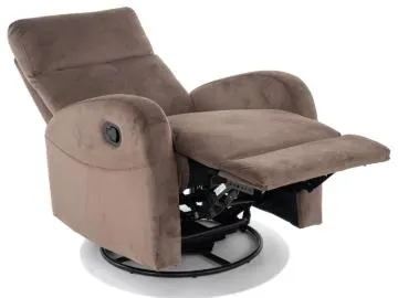 Fotel do salonu z funkcją kołyski OLIMP Velvet cappuccino