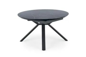 Stół rozkładany VERTIGO 130(180)x130 czarny marmur