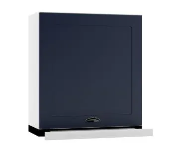 Szafka kuchenna wisząca z okapem 60 ADELE W60 SLIM/68 P/L granatowa mat/srebrna