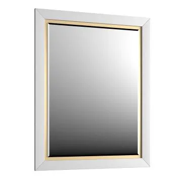 Lustro łazienkowe CHIC 60x80 cm białe półmat/złote