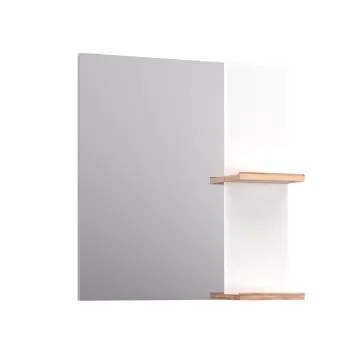 Lustro łazienkowe L-WOOD 59 cm biały połysk