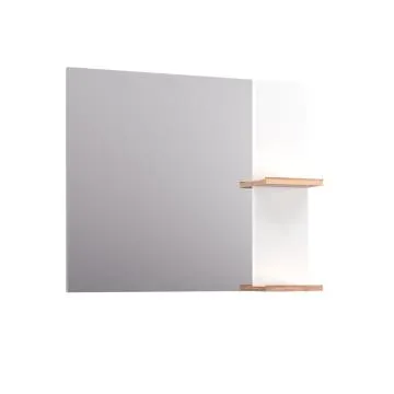 Lustro łazienkowe L-WOOD 79 cm biały połysk